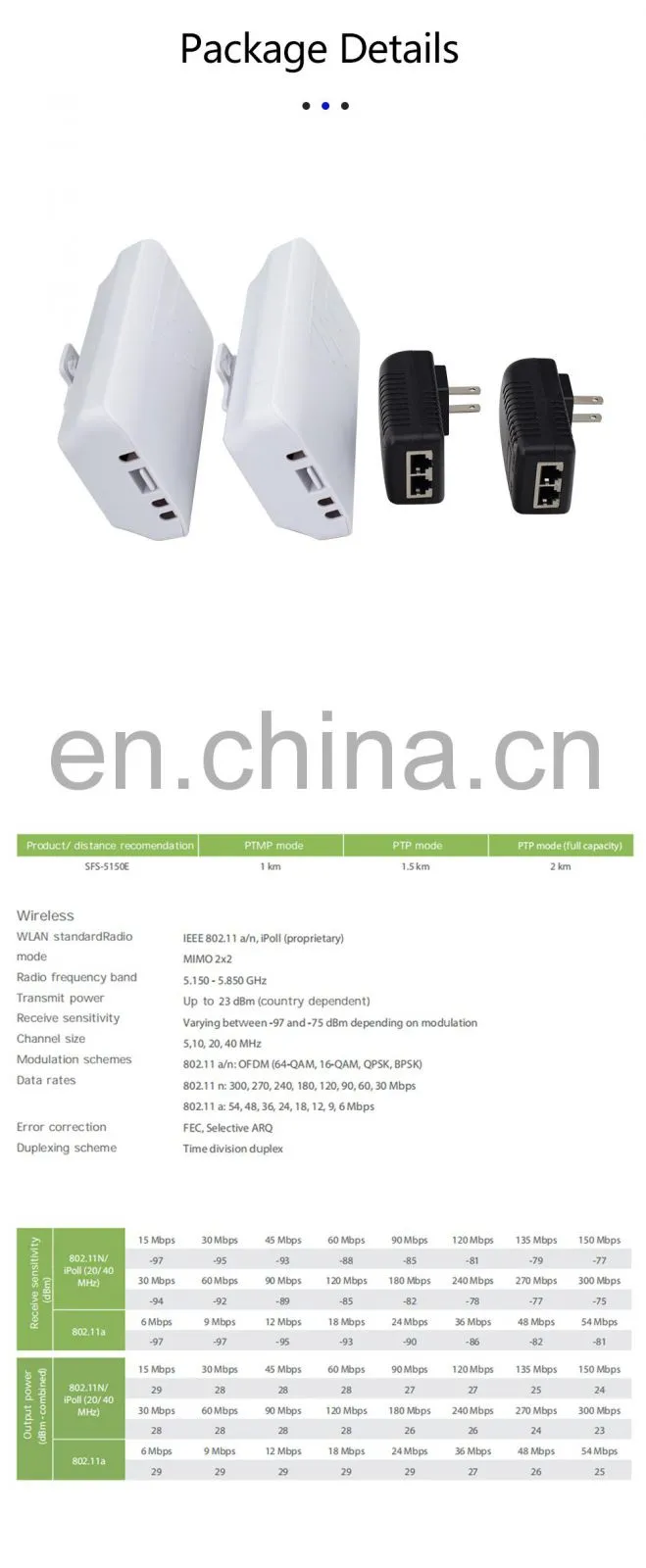 ALLINGE MDZ3647 Outdoor 5.8 Ghz Wifi Wireless Bridge 300mbs 3km Long Range Wifi Access Point Cpe Home Router Cpe