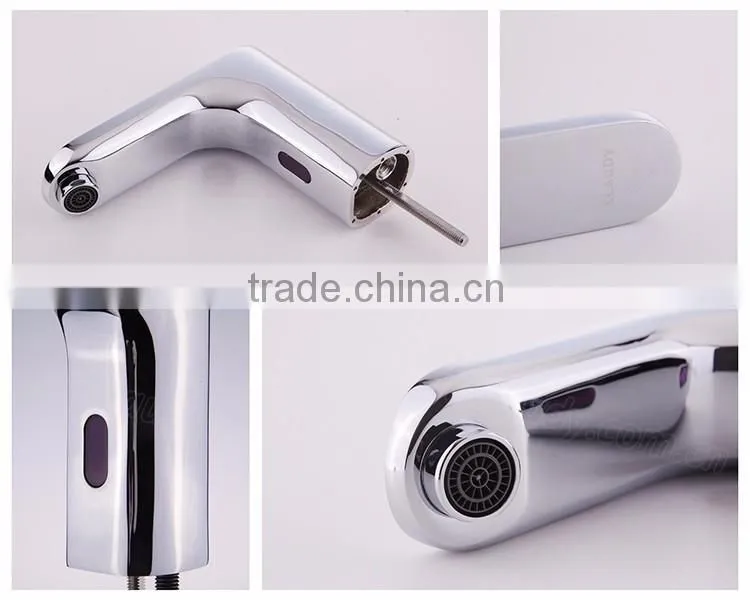 High-End Chrome Battery Power ROHS Automatic Faucet