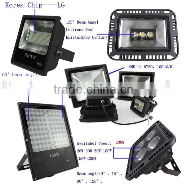 100lm/w new design Korean LG chip ip66 5054 SMD 150w led floodlight