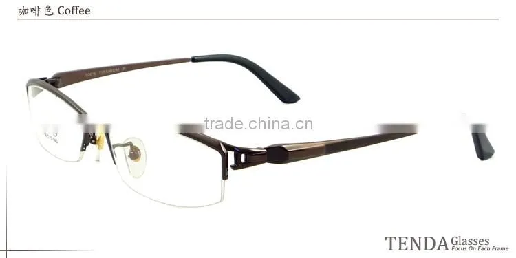 Fashion men semi-rimless pure titanium optical glasses frame