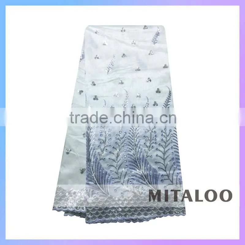 Mitaloo MGP0044 Nice Dress Wedding Party Dress White Color George Lace For African Women
