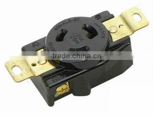 Fully nylon phosphor fused US socket outlet in black