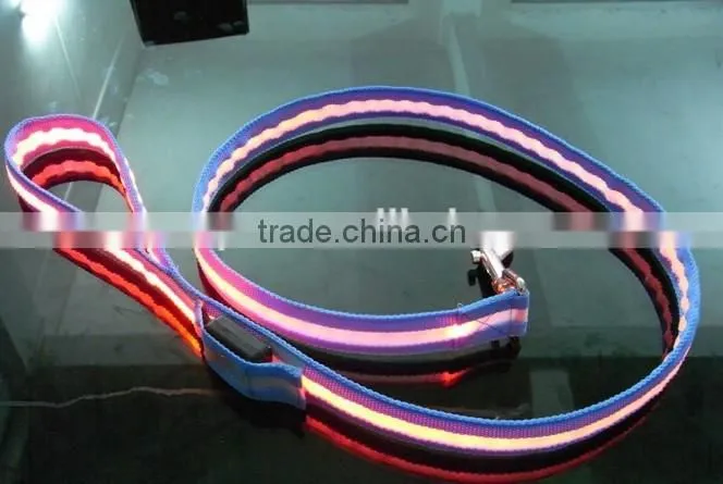 2.5cm Silk Mesh Blue Style Led Dog Collar