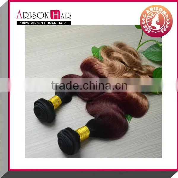100% virgin 3 tone color ombre hair hairextension 1/33/27