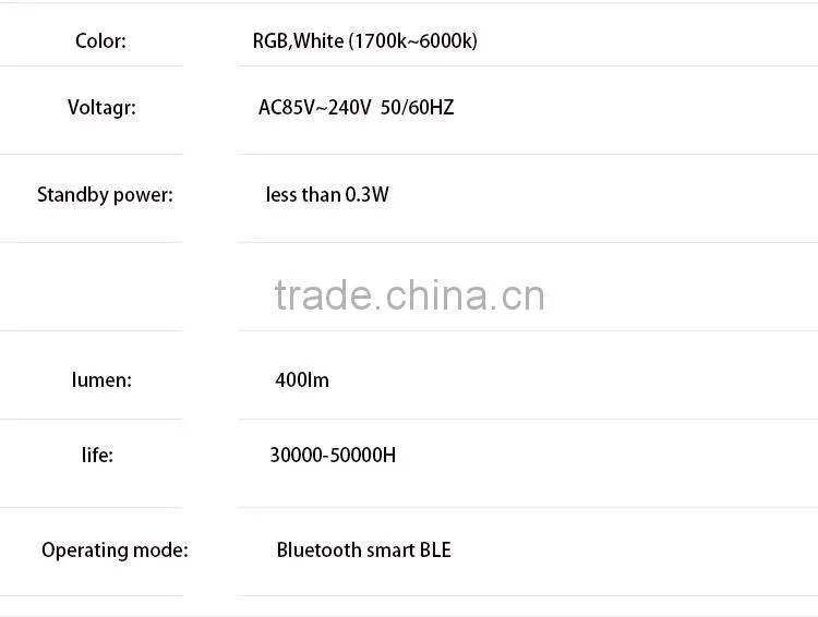 LED BULBS LIGHTING ,BLUETOOTH APP CONTROL, E27,7w ,85v~240v,CUSTOME DESIRE LAMPS AND LABLES