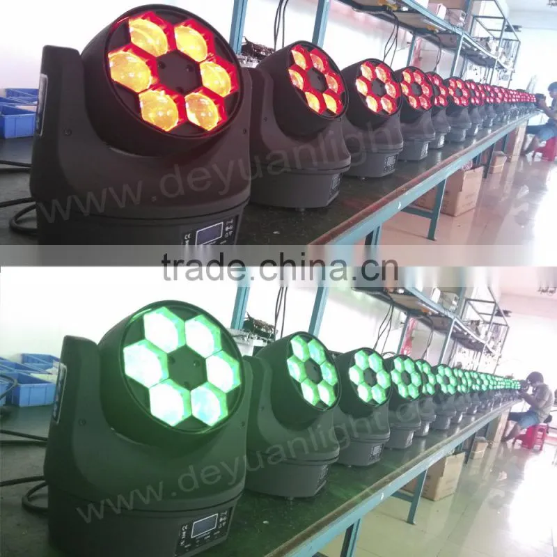 2015 hot selling beam light 6pcs bee eye mini led moving head disco light