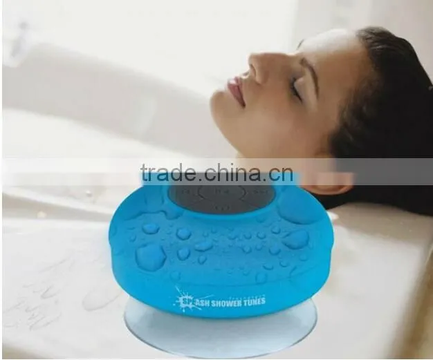 2015 Portable Waterproof Bluetooth Speaker Shower speaker Car Handsfree Receive Call & Music Suction Phone