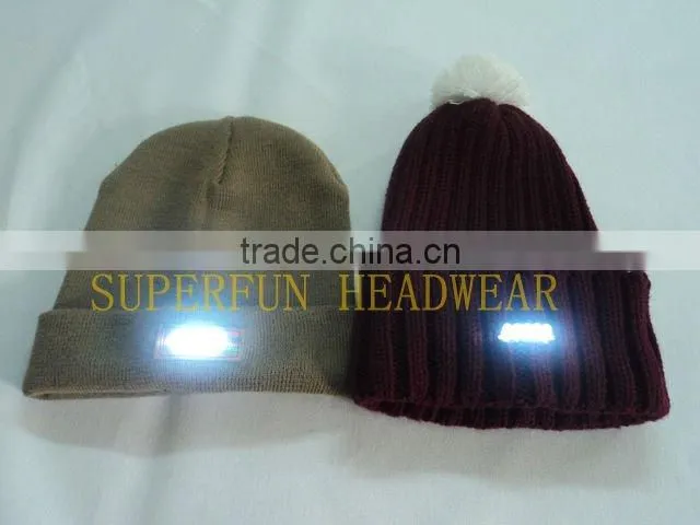 keeping warm led knitted caps