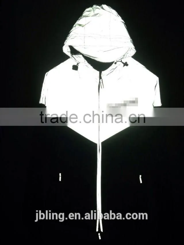 custom 3m relective waterproof hoodies