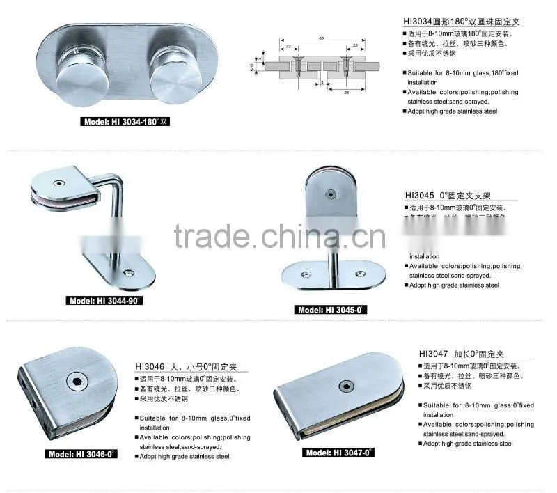 stainless steel glass clamp