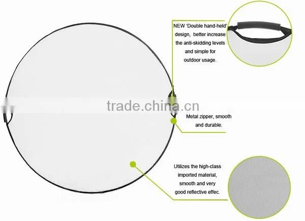 Double hand-held portable 80cm 5-in-1 circle reflector Silver/White/Black/Gold/Soft