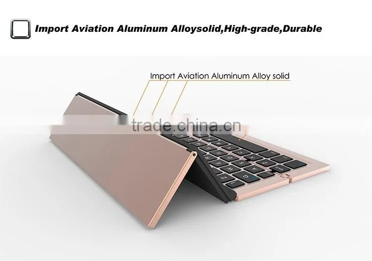 Folable universal Bluetooth keyboard for Windows/Android/IOStablets and smart phones with stand
