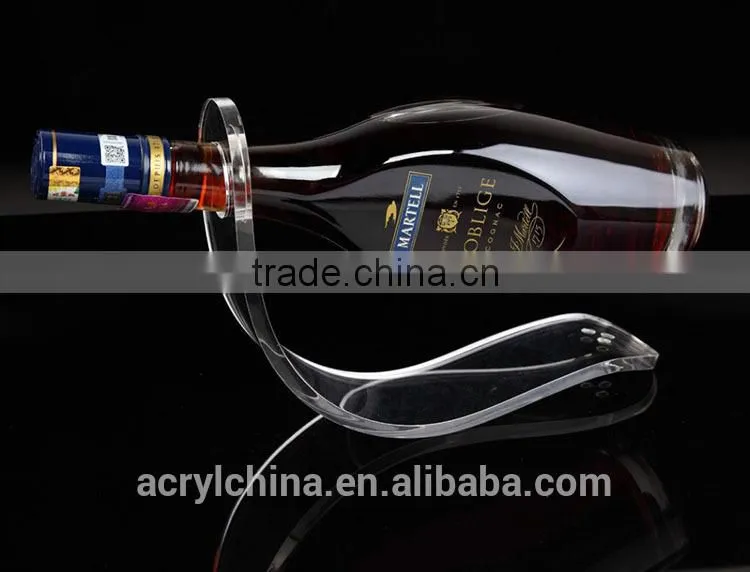 Clear acrylic red wine display rack,bar supplies PMMA wine rack wine display