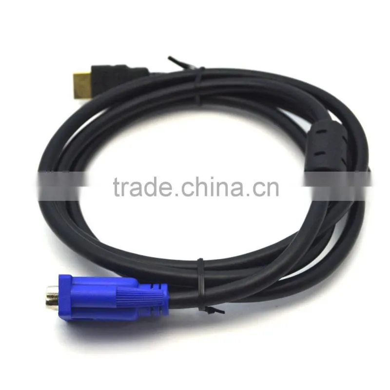 Full HD 1080 15 Pin VGA Male M/M Connector Adapter Gold Plated Converter Braided Cable for HDTV PC Laptop
