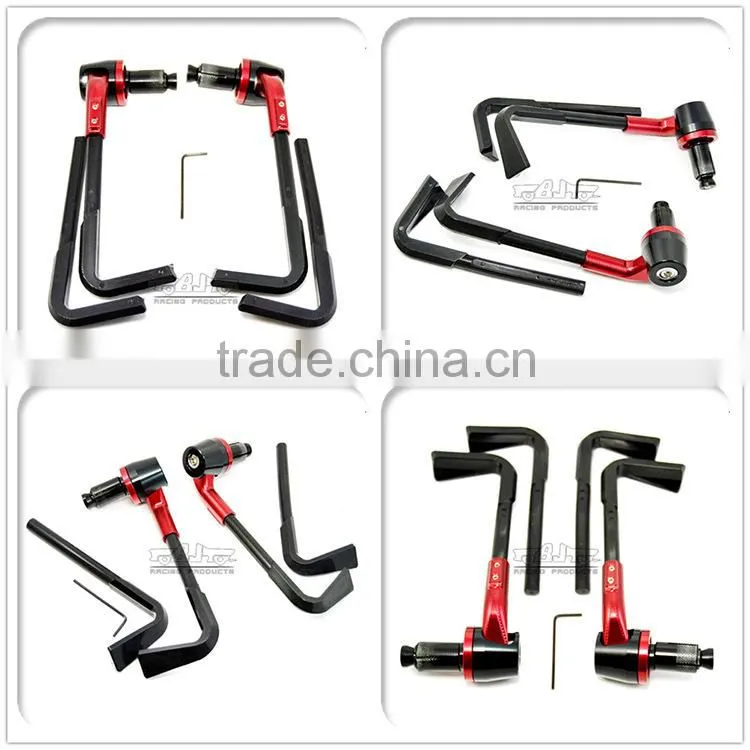 BJ-LG-003 Bent Style Universal Red 7/8" 22mm CNC Motorcycle Brake Lever Guard