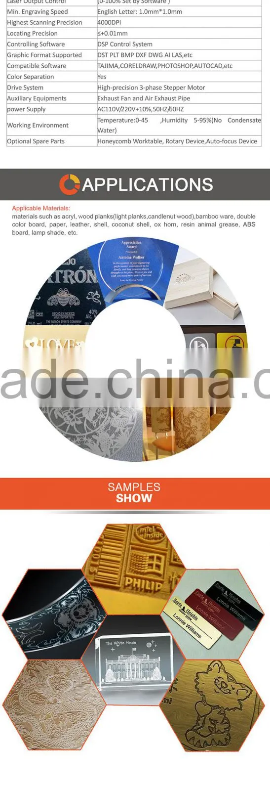 40W mini Co2 laser cutting machine with CE