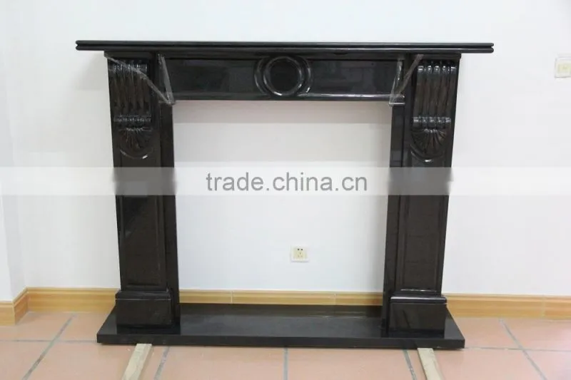 shanxi black granite fireplace polished