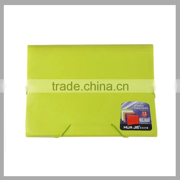 PP expanding file folders tartan carrying case with elastic enclosure