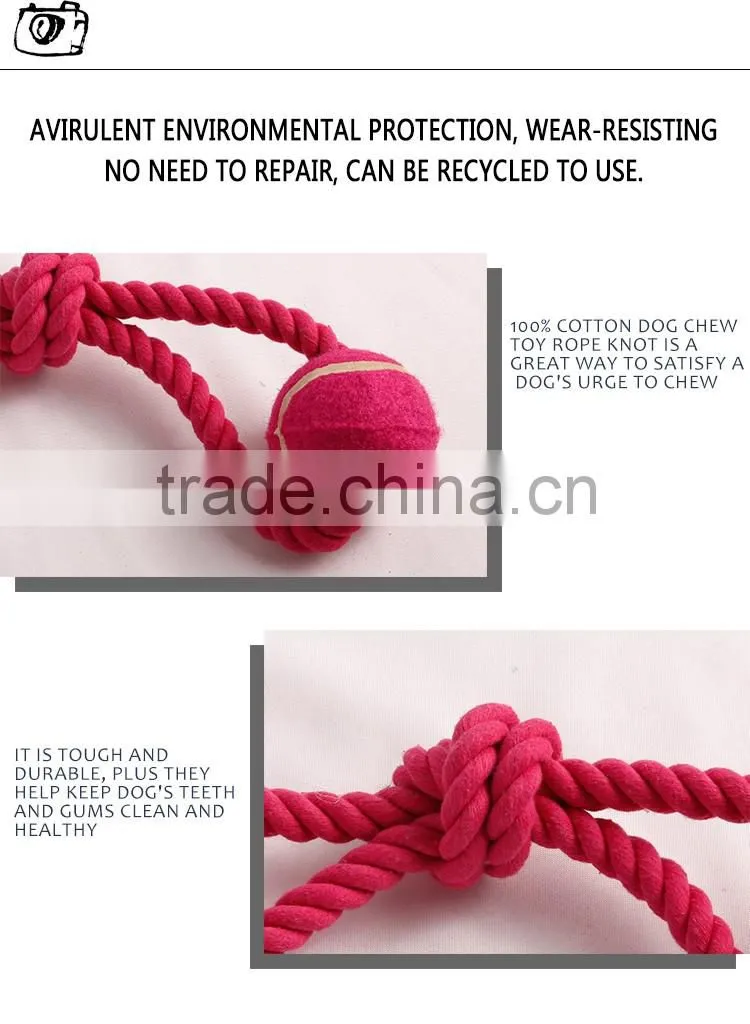 rope toy for pet dog with durable cotton knots and reasonable price