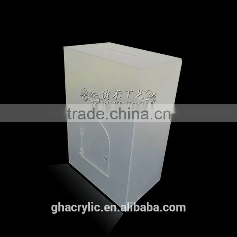 GH-RJ009 Newest design abrazine Acrylic Donation Box ,Acrylic Donation Box