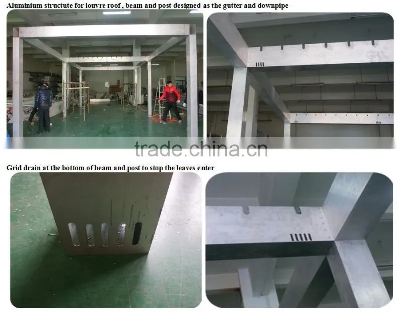 aluminum pergola with louvered roof