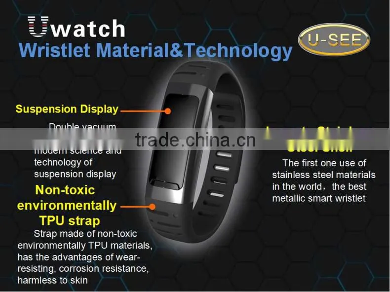U9 MTK6260 Pedometer bluetooth bracelet with bluetooth 4.0 bracelet