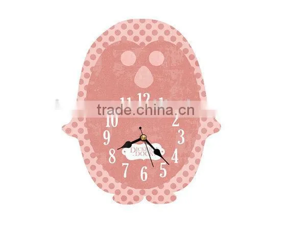 2015 Newest penguin style wooden wall clock