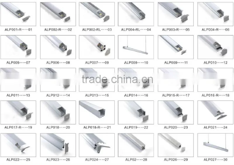 China Supplier 2016 Best LED Strip Light Aluminum Profile/LED Tape Diffusion Channel/led linear light