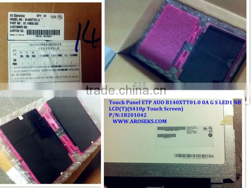 New A+ B140XTT01.0 LCD Touch Screen Assembly For Lenovo Ideapad S410P