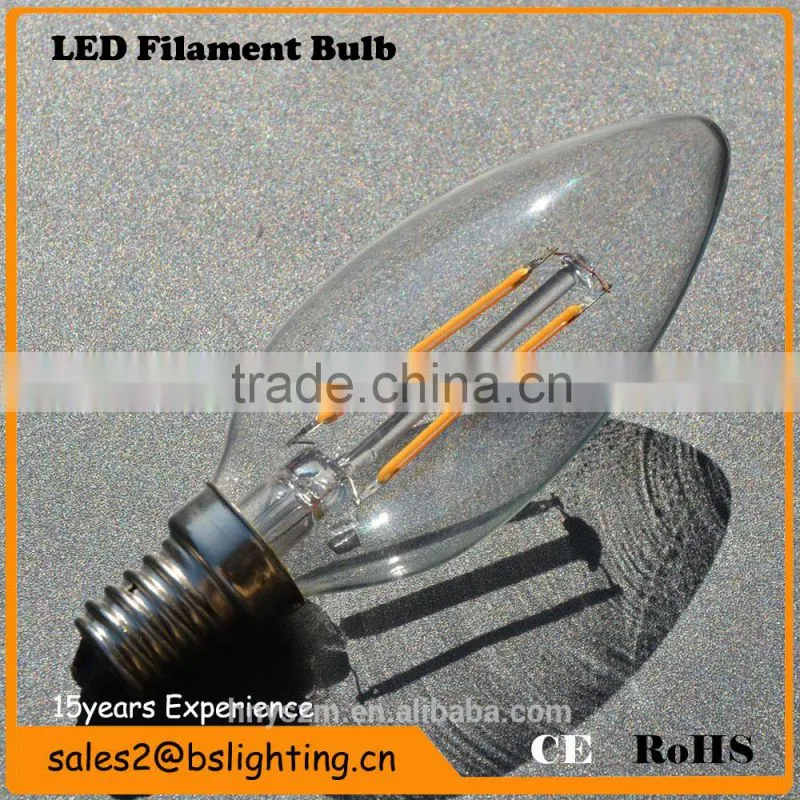 4W 440LM Led Filament Bulbs Light 360 Angle Warm White 2700K E27 E14 C35 Led Lights Edison Lamp 80-240V