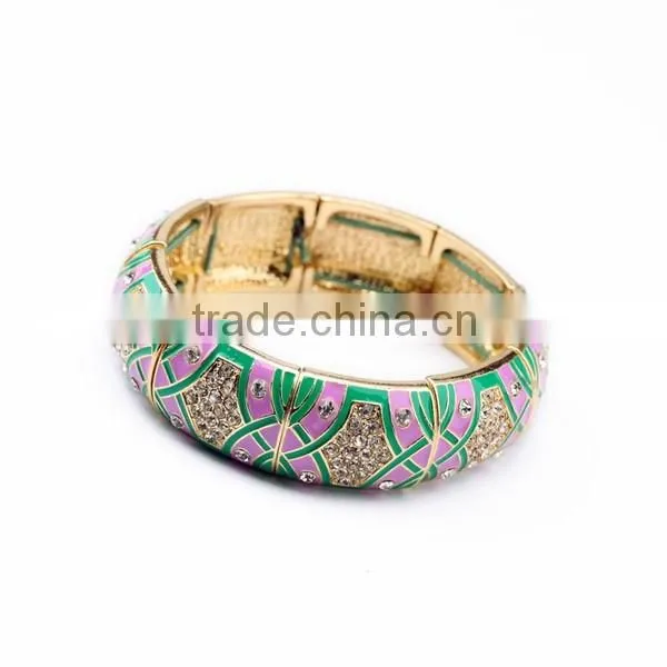 Black Enamel Bracelets Heart Shaped Summer Bracelets