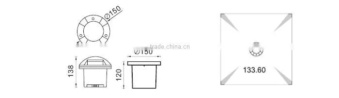 PRAGUE for sale IP67 aluminum 6W 3W LED underground buried light