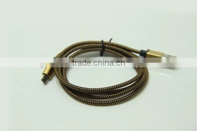2016 new premium line cable usb charging cable colorful micro braided usb cable for iPhone 5 6s