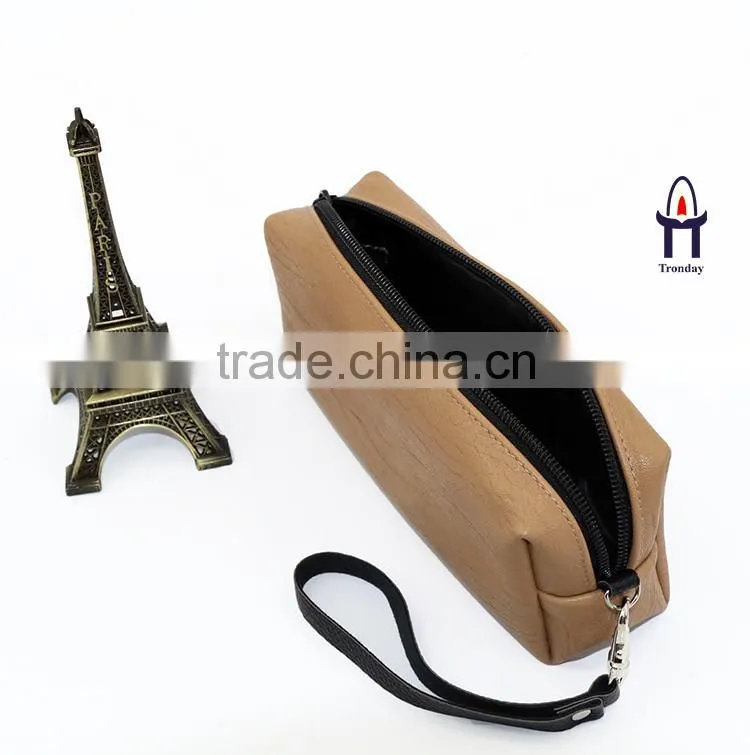 China supplier PU leather purse clutch bag handle leather bag