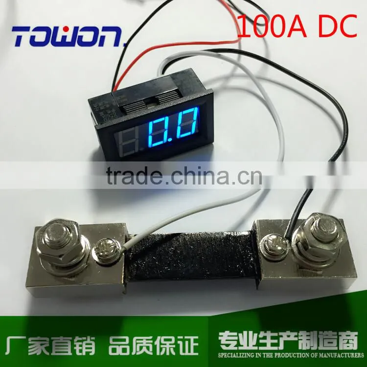 LED DC0-100A Digital Panel Ammeter AMP Ampere Meter with 100A/75mV Shunt