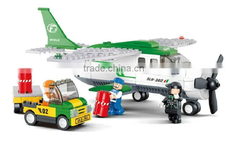 bd-7530362 children building block transport plane plastic intelligent building block 251pcs