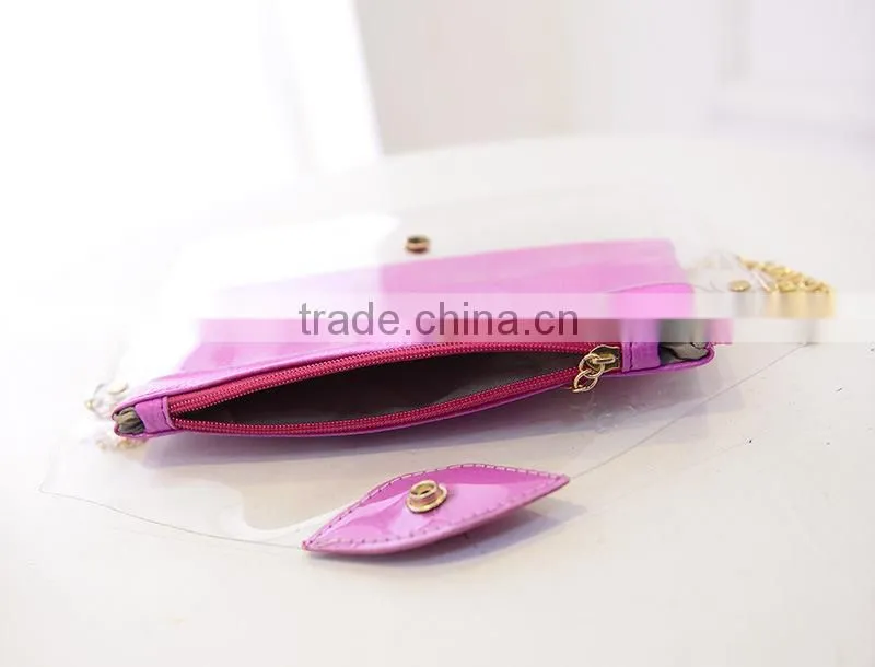 fancy newest clear pvc mini messenger bag