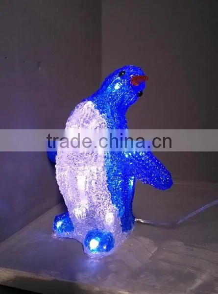 3D acrylic penguin motif LED christmas light