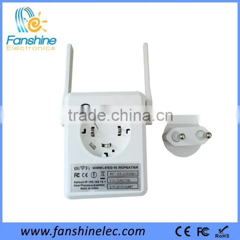 Fanshine Hot Sales Outdoor 300Mbps Mini White Color Wifi Repeater Support Wireless Switch