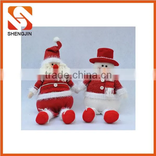 SJ-6586 14 " Hot Selling Christmas fleece decoration santa doll hangging