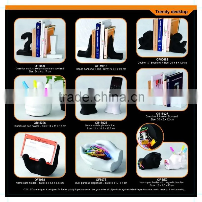 Plastic Black hand shape Name card holder Office desk accessories