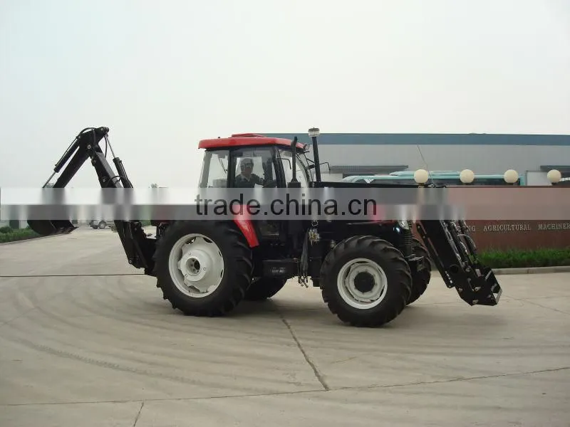 4WD 95 hp 954 tractor backhoe loader with FEL 4 in 1 bucket