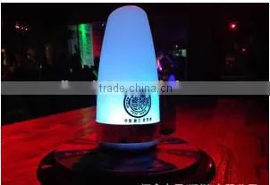 rechargable battery operated wedding party night club bar glowing light up colorful rechargable led table lamp