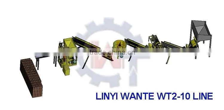 WANTE BRAND WT2-10 fully automatic clay brick making machine for sale with great price