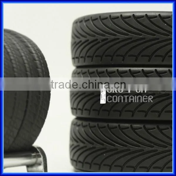 Hot sell black color resin school tire pen holder/office tyre pen container