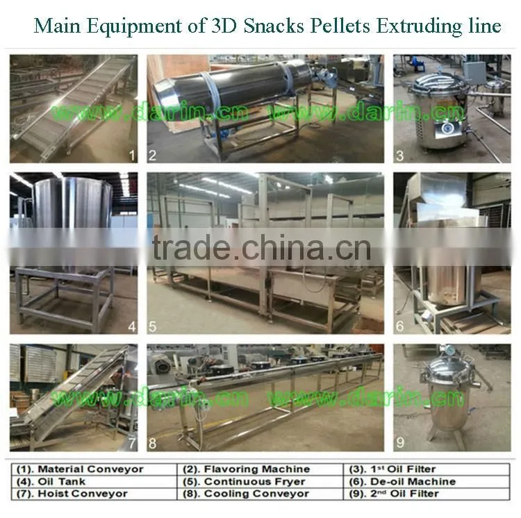 2D Snakcs Pellets Producting and Frying Automatic Processing Line
