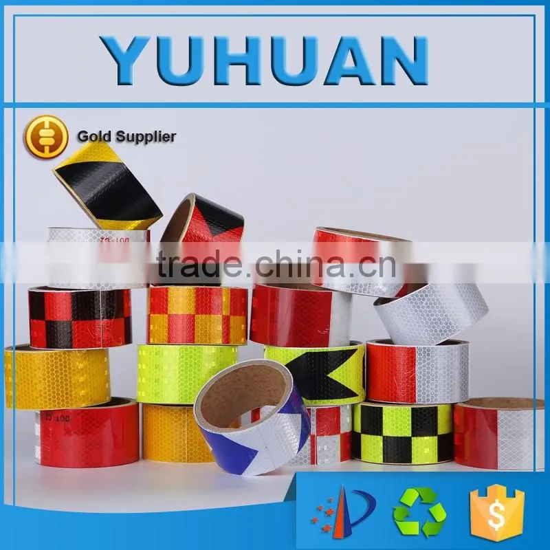 Free Samples Colored PVC / PET Based Truck Vehicle Adhesive Light reflective sheeting