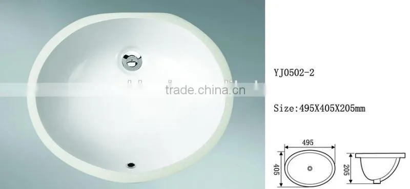 Popular wc bathroom basin, under counter basin/ under counter mounting