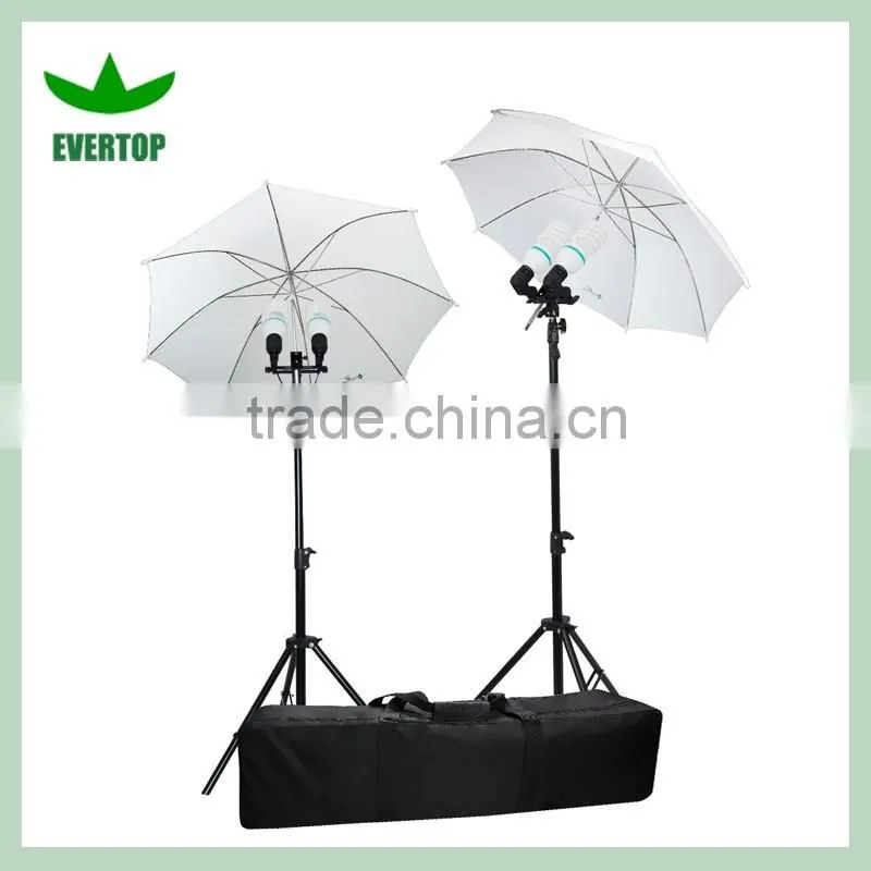 TS-ULK03 Photo Studio Reflective Umbrella Continuous Lighting Kits with Double Head