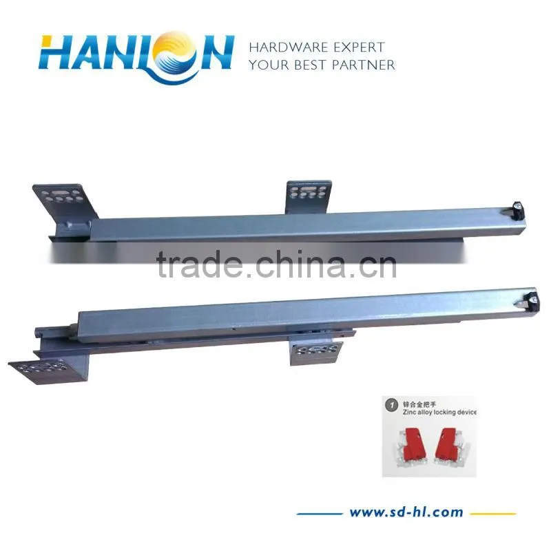 Soft closing kitchen cabinet drawer rail